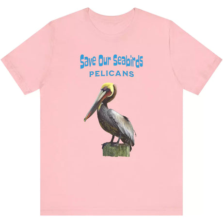 Pink Save Our Seabirds Pelicans t-shirt