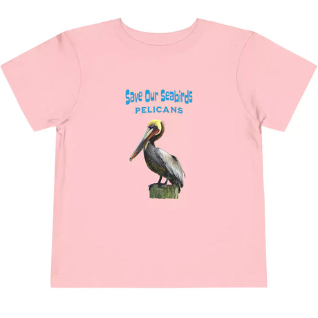 Pink Save Our Seabirds Pelicans youth t-shirt