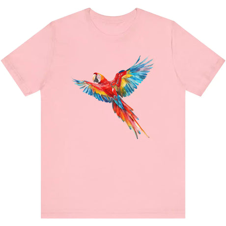 Pink Scarlet Macaw Parrot t-shirt