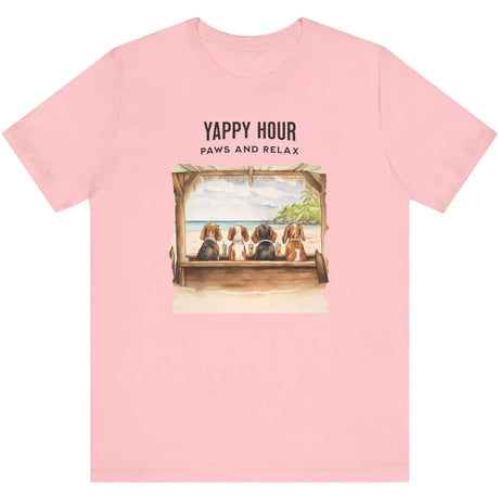 Pink Yappy Hour Paws And Relax t-shirt