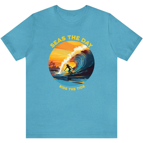 Ride The Tide t-shirt in aqua