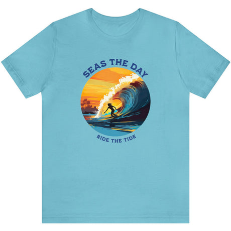 Ride The Tide t-shirt in turquoise