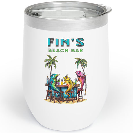 Right side Fin's Beach Bar Tales insulated tumbler