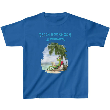 Royal Blue Beach Bookworm youth t-shirt