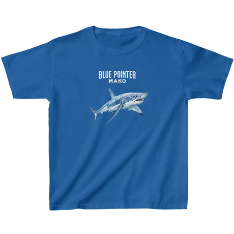 Royal blue Blue Pointer Mako Shark youth t-shirt