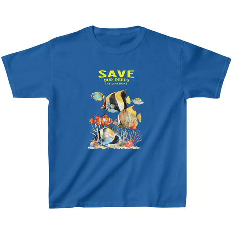 Royal blue Save Our Reefs Angels Clowns youth t-shirt