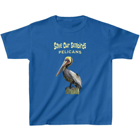 White Save Our Seabirds Pelicans youth t-shirt