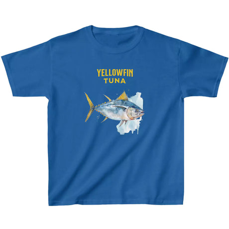 Royal blue Yellowfin Tuna Watercolor youth t-shirt