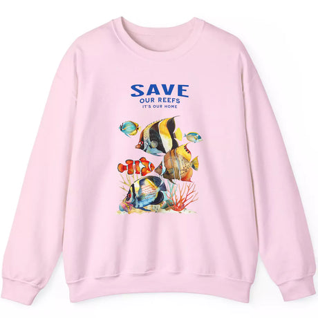 Save Our Reefs light pink sweatshirt