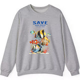 Save Our Reefs sport gray sweatshirt