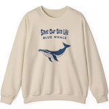 Save Our Sea Life Blue Whale Sweatshirt