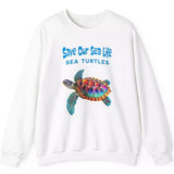 Save Our Sea Turtles white sweatshirt