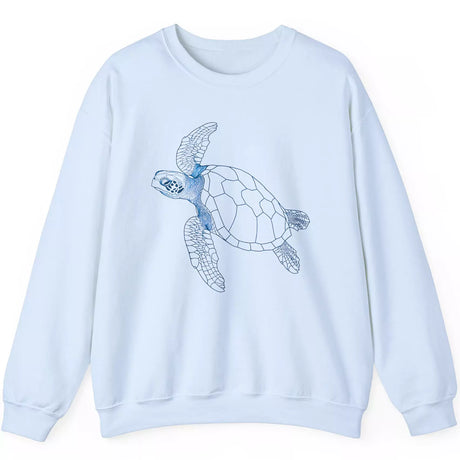 Sea Turtle Ocean Guardian light blue sweatshirt