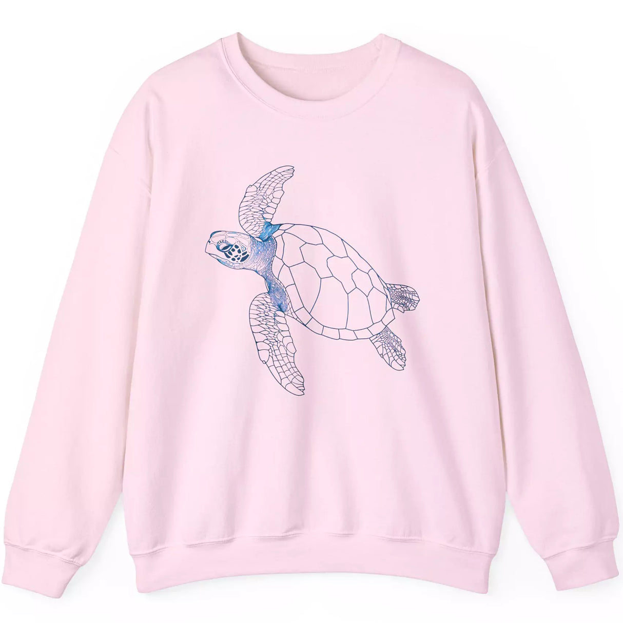 Sea Turtle Ocean Guardian light pink sweatshirt