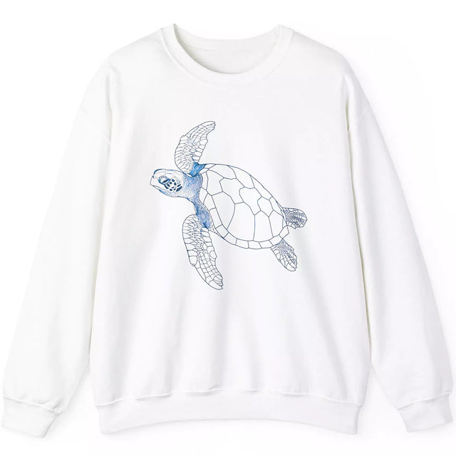 Sea Turtle Ocean Guardian white sweatshirt