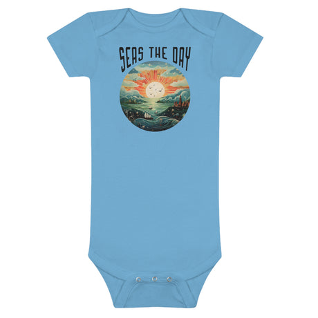 Seas The Day Fantasy baby Onesie in blue