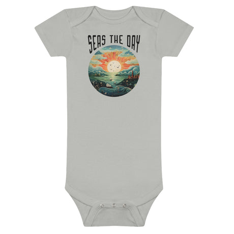 Seas The Day Fantasy baby Onesie in gray