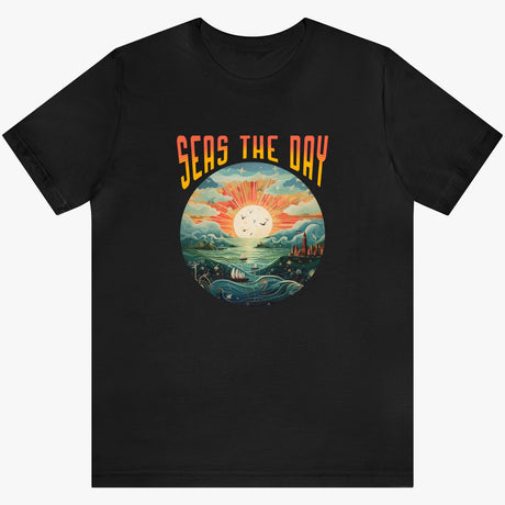 Seas The Day t-shirt in black