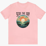 Seas The Day t-shirt in pink