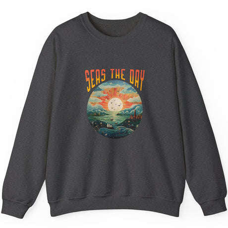 Seas The Day sweatshirt in dark heather