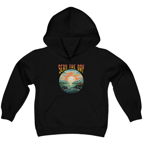 Seas The Day (Fantasy) youth hoodie in black