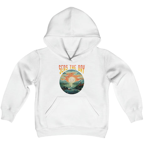 Seas The Day (Fantasy) youth hoodie in white