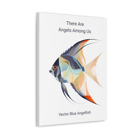 Blue Vector Angelfish Canvas Gallery Wrap (There Are Angels Among Us)