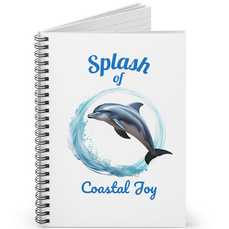 Splash Dolphin spiral notebook open