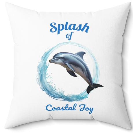 Splash Dolphin throw pillow front