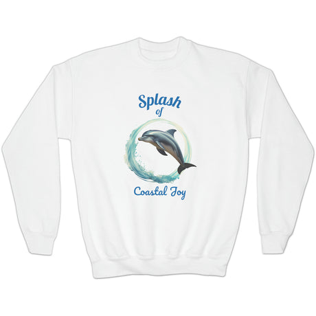 Splash Dolphin youth sweatshirt on white