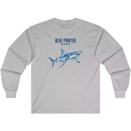 Sport gray Blue Pointer Mako Shark long-sleeve t-shirt