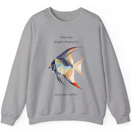 Sport gray Blue Vector Angelfish sweatshirt