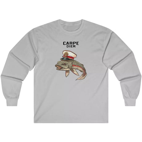 Sport gray Carpe Diem Fish long-sleeve t-shirt