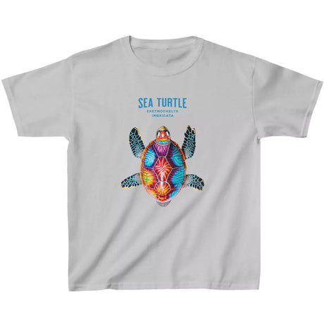 Sport gray Colorful Sea Turtle youth t-shirt