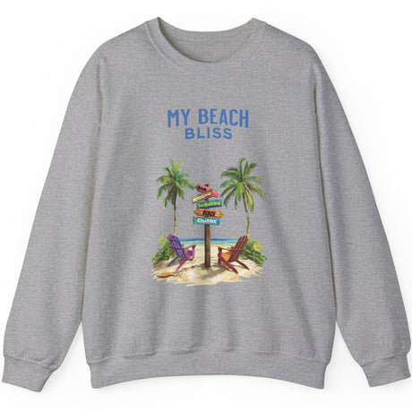 Sport gray My Beach Bliss Is Chillaxing sweatshirt