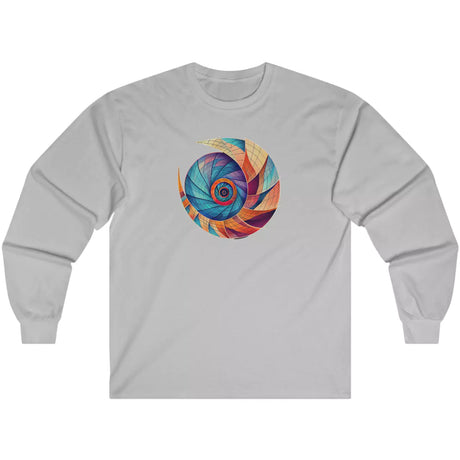 Sport gray Nautilus Inspired Beach Bliss Spiral long-sleeve t-shirt