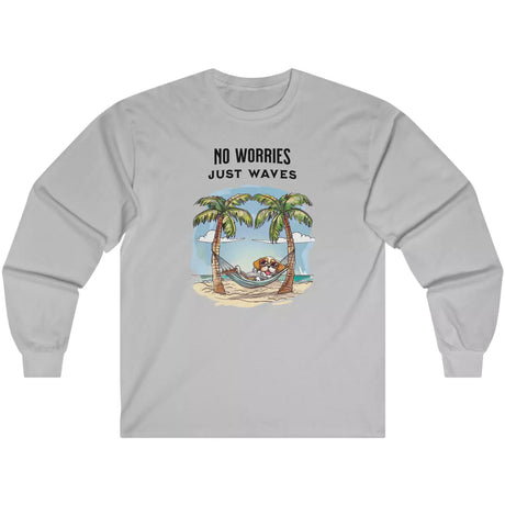 Sport gray No Worries Just Waves long-sleeve t-shirt