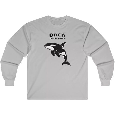 Sport gray Orca (Orcinus Orca) long-sleeve t-shirt