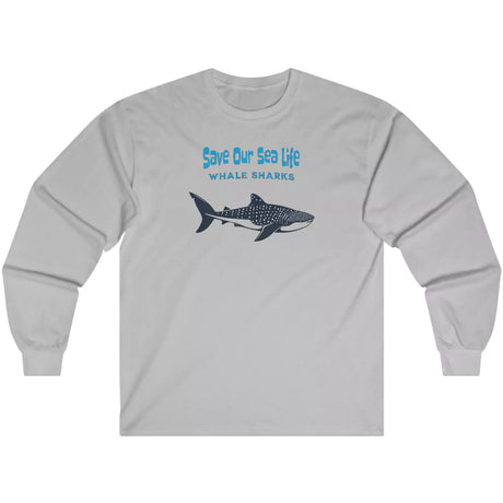 Sport gray Save Our Sea Life | Whale Sharks long-sleeve t-shirt