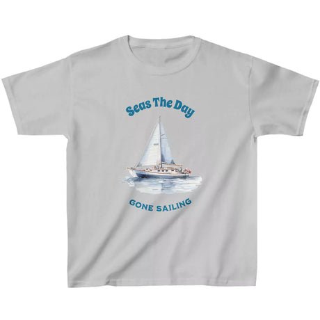 Sport gray Seas The Day | Gone Sailing youth t-shirt