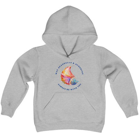 Seashells And Sunshine youth hoodie in sport gray