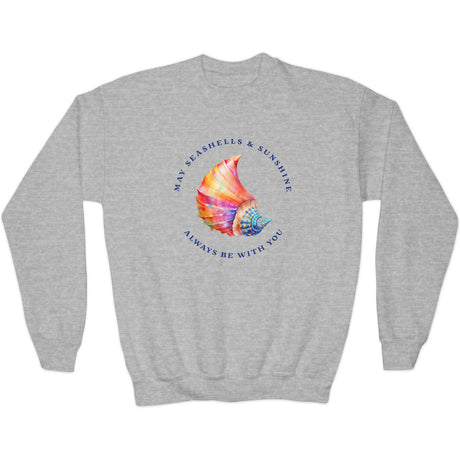 Seashells And Sunshine youth sweatshirt in sport gray