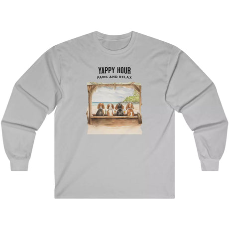 Sport gray Yappy Hour Paws And Relax long-sleeve t-shirt