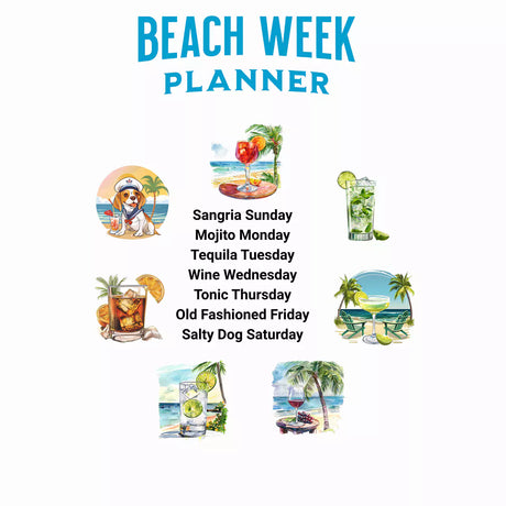 Design for Beach Week Planner t-shirt