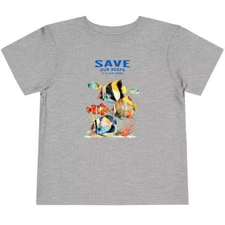 Athletic heather Save Our Reefs Angels Clowns toddler t-shirt