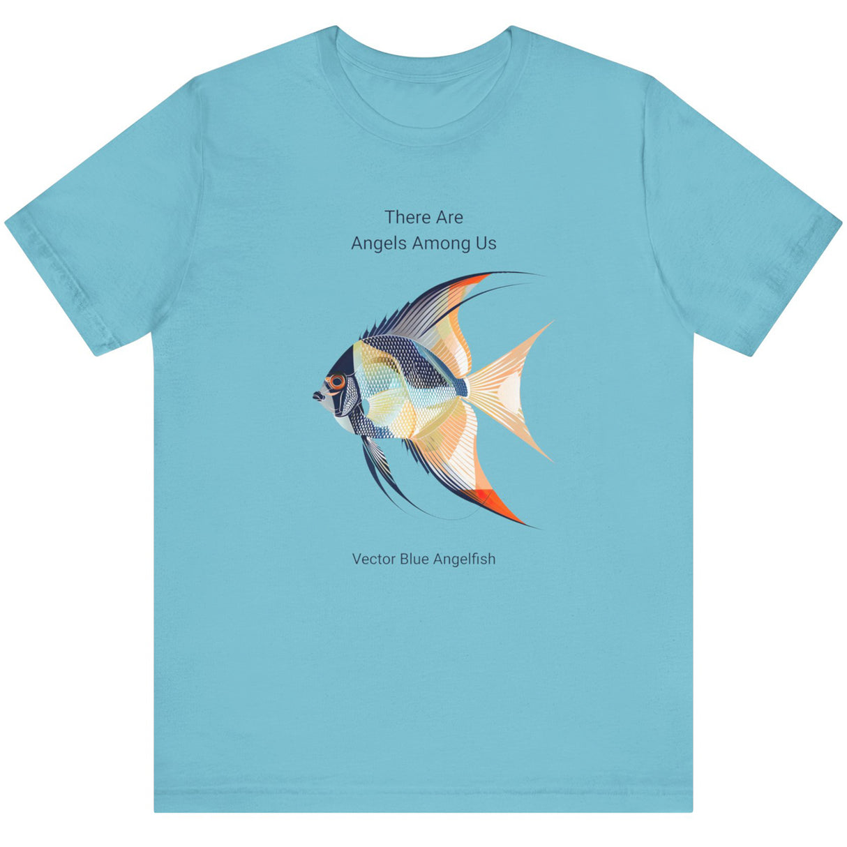 Turquoise Angels Among Us Blue Vector t-shirt