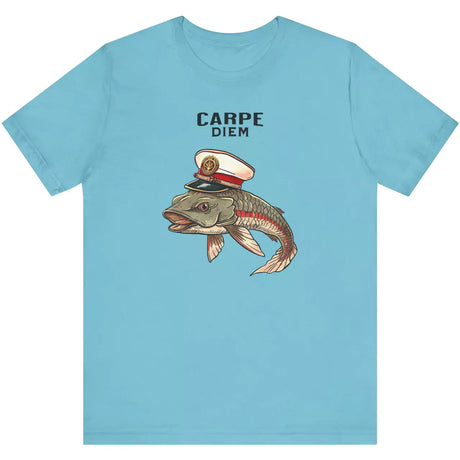 Turquoise Carpe Diem Fish t-shirt