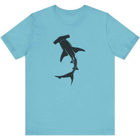 Turquoise Hammerhead Shark Silhouette t-shirt