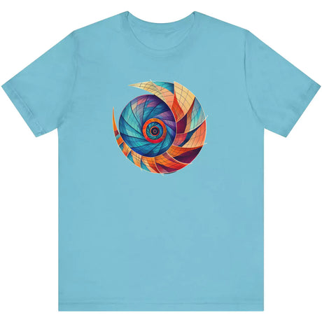 Turquoise Nautilus Inspired Beach Bliss Spiral t-shirt