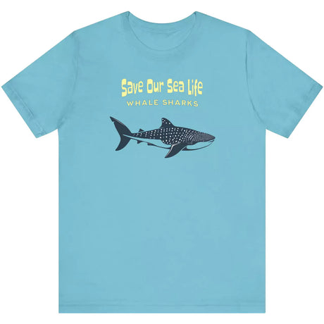 Turquoise Save Our Sea Life | Whale Sharks t-shirt